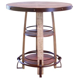Rustic Bistro Barrel Bar Table